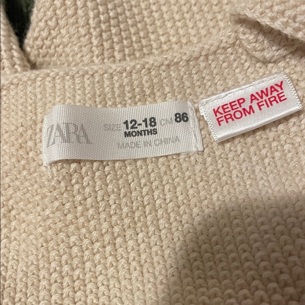Zara cream  Knit Overalls - Picture 5 of 7